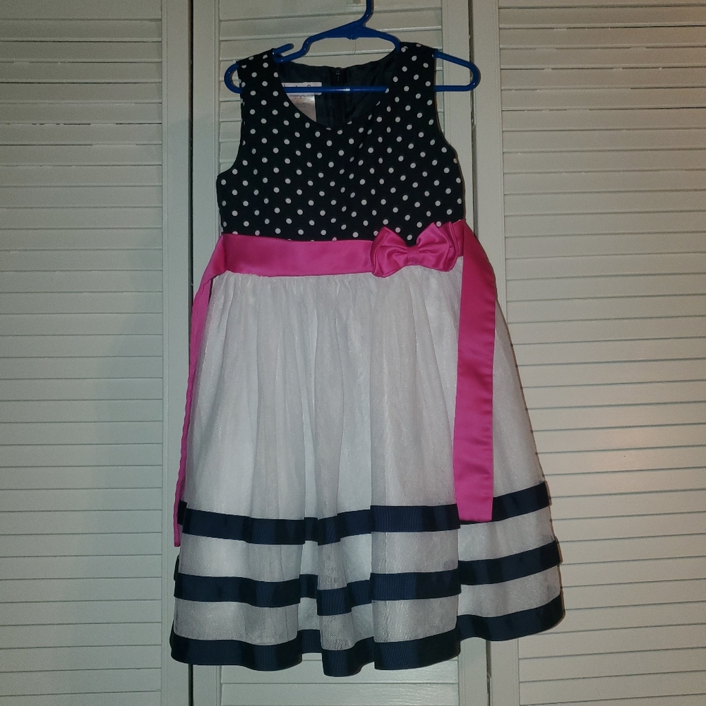 Jessica Ann Black Polka Dot Children's dress